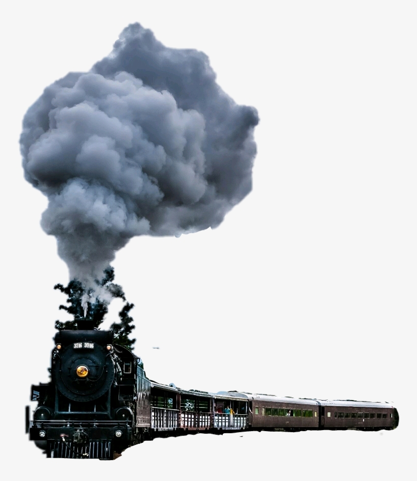 Train Cars Trainway Smoke Trainsmoke Blacktrain Oldtrai - Papel De Parede De Trem, transparent png #1008200
