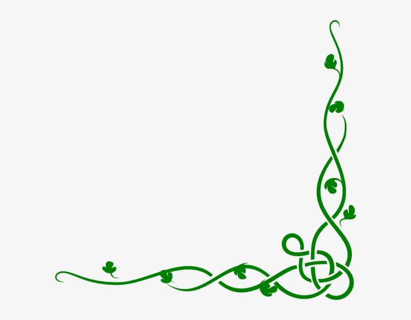 Green Vines Clip Art - Woodland Border Clipart, transparent png #1008328