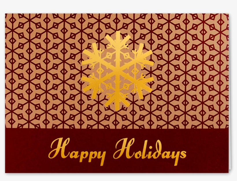 Picture Of Gold Snowflake Greeting Card - Motif, transparent png #1008382