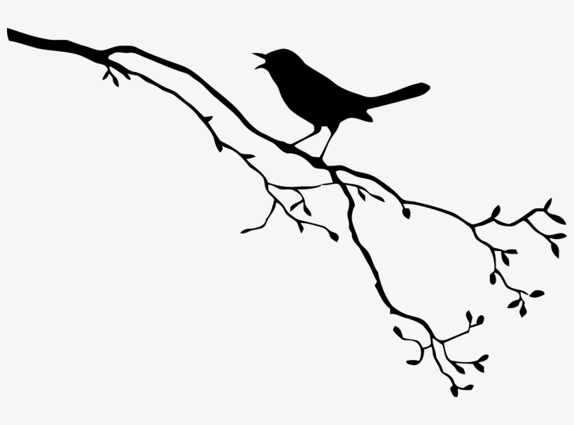S/1232809298, Birds On The Branches - Bird On Branch Silhouette Png, transparent png #1008383