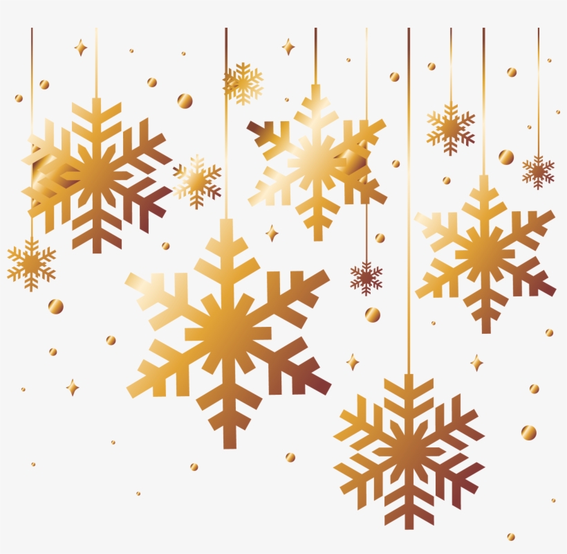 Gold Snowflake Png - Copos De Nieve Navidad, transparent png #1008444