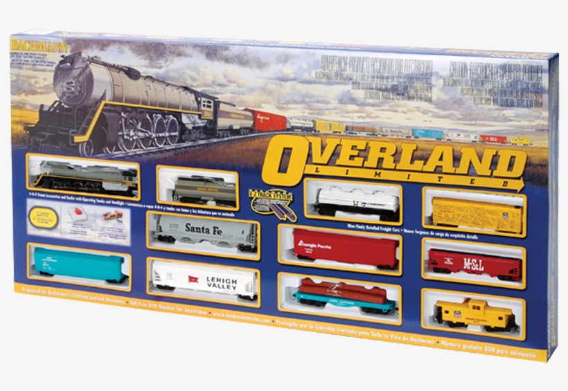 Overland Limited Operating Smoke Steam Locomotive Set - Bachmann Trains Ho Overland Limited Train Set, transparent png #1008546