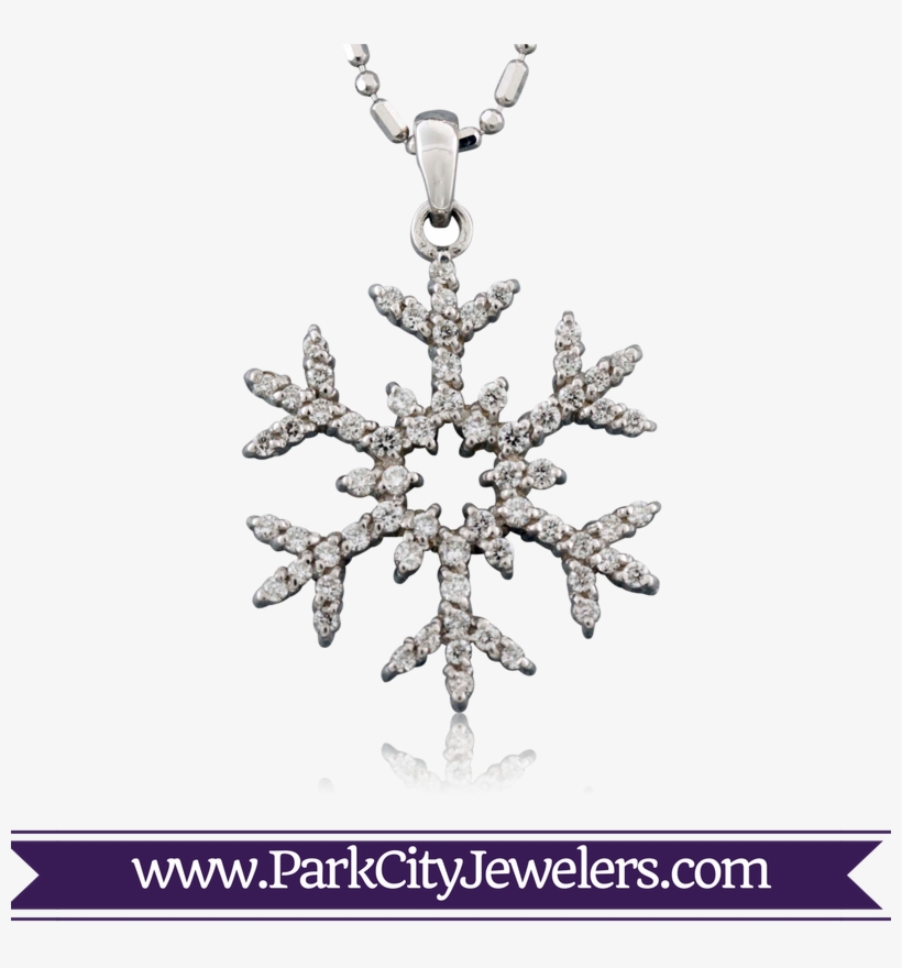 Rose Gold Diamond Snowflake Necklace, transparent png #1009204