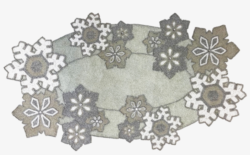 Beaded Snowflake Runner - Golden Hill Studio Beaded Snowflake Art Runner, transparent png #1009208