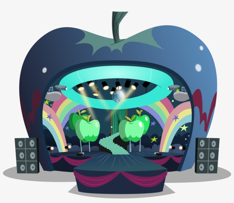 Vector Transparent Apple By Bluethunder Mlp Eqg Objects - Mlp Concert Background, transparent png #1009345