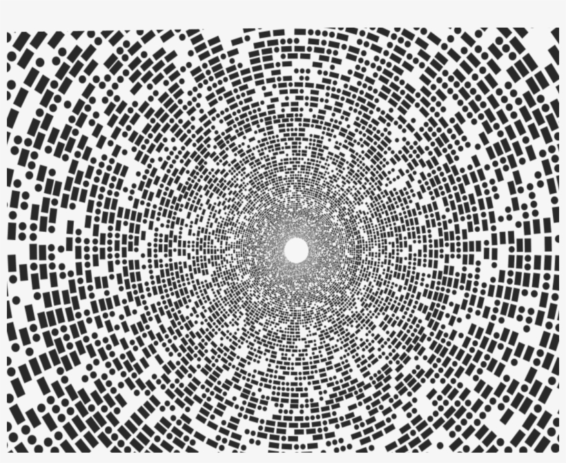 Png Black And White Circular Maze Transparent Background, transparent png #1009510