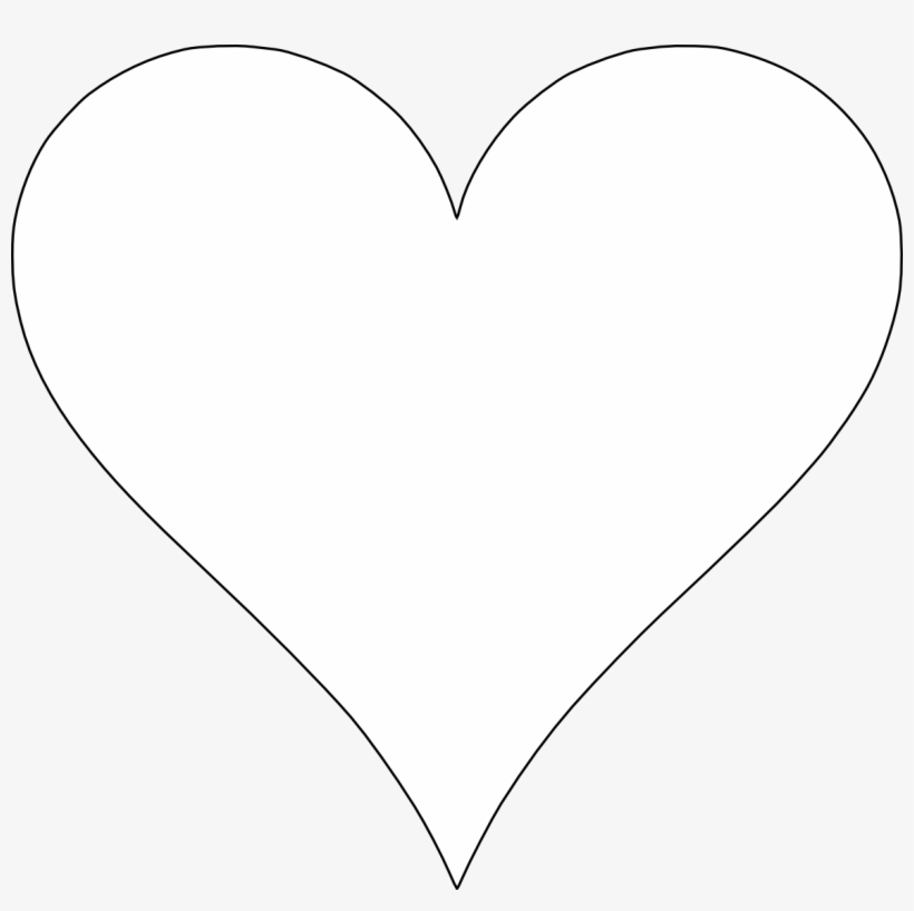Free Printable Heart Template - Heart, transparent png #1009531