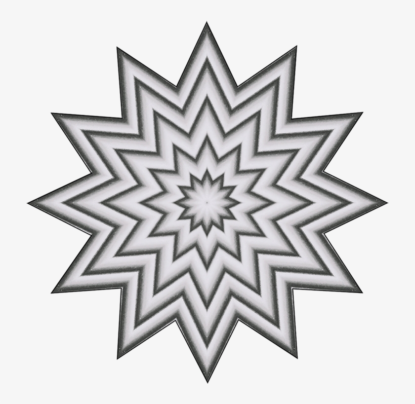 Grey Star Pattern Clipart - Circle Mandala Geometric Shapes, transparent png #1009921