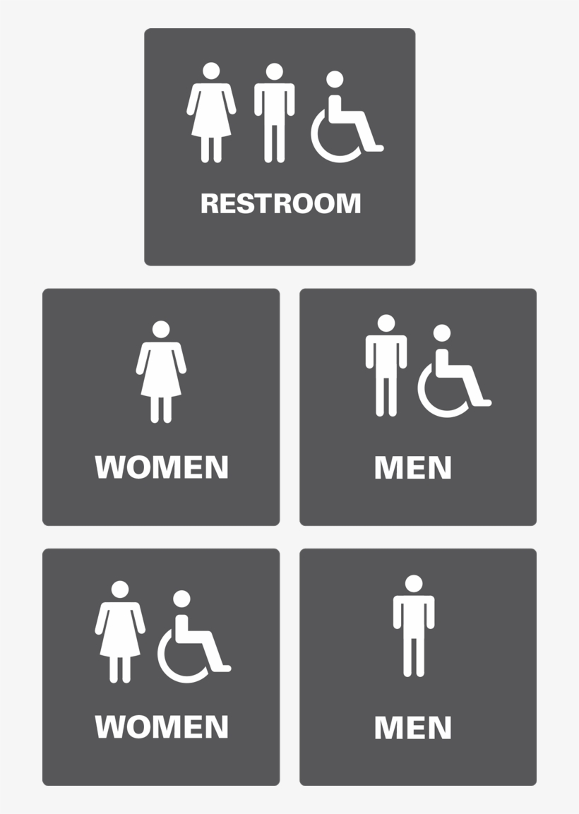 Restroom Signs - Graphic Design, transparent png #10050193