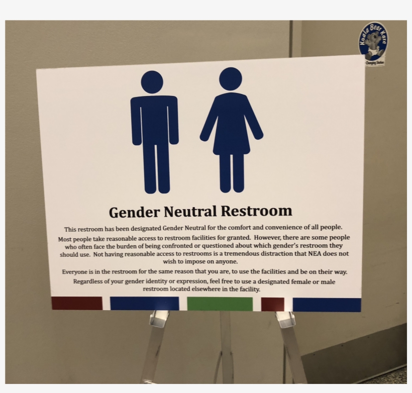 Items Like This Gender Neutral Bathroom Sign Served - Poster, transparent png #10050398