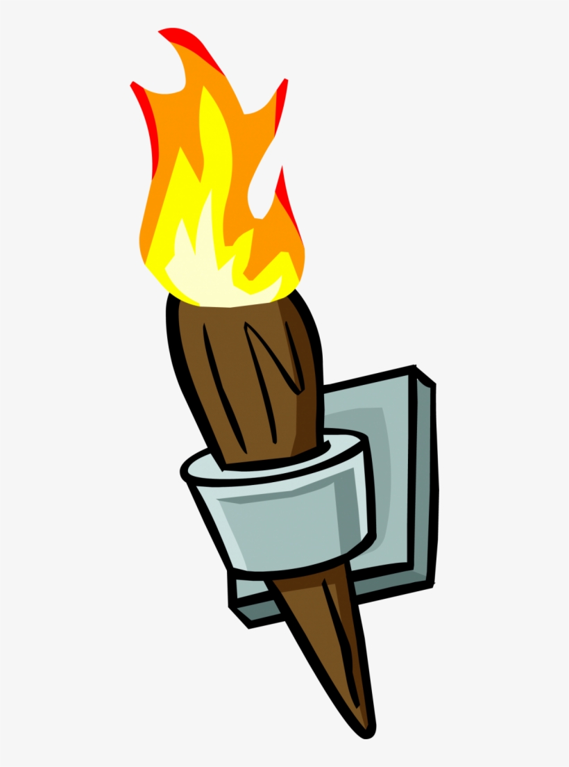 Wall Torch Png - Torch Cartoon Transparent, transparent png #10054942