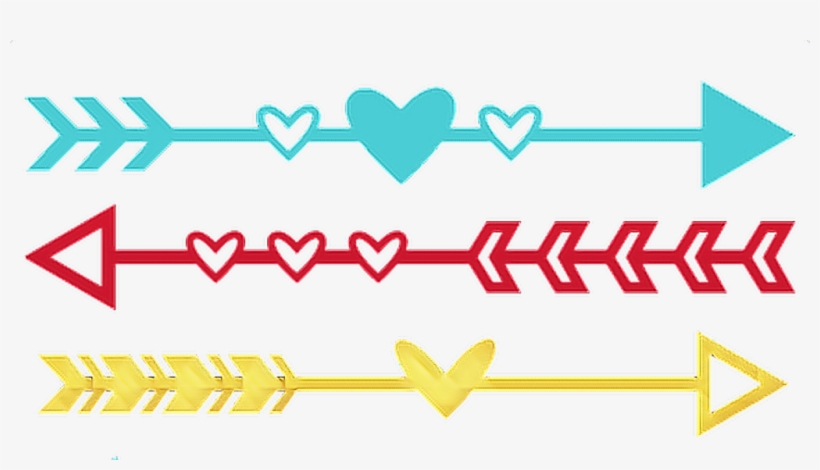 #arrow #arrows #heart #hearts #divider #frame #border - Valentines Day Arrow Svg, transparent png #10055531