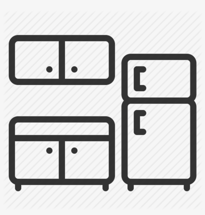 Kitchen Cabinets Icon Kitchenette 512 Cute Imagine - Cabinetry, transparent png #10055800