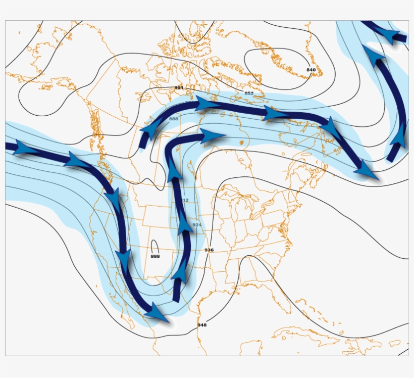 Location Of The Jet Stream - Atlas, transparent png #10057692