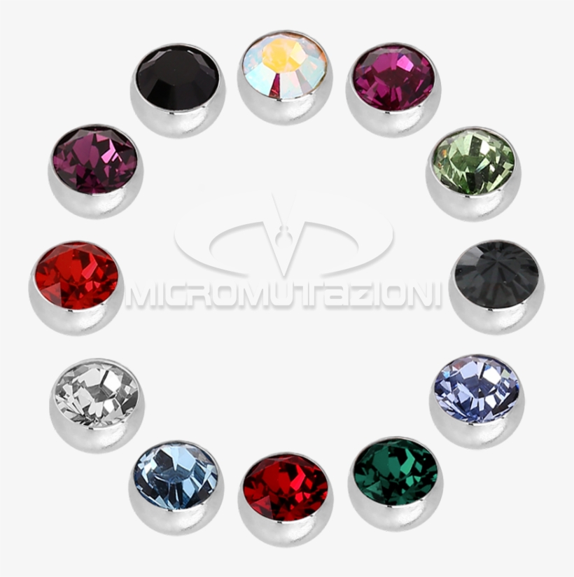 Micro Jewelled Balls With Swarovski Crystal Balls & - Circle, transparent png #10058816