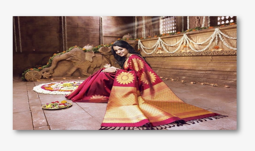 Ppt Mysore Silk Sarees Online Powerpoint Presentation - Pothys Samudrika Pattu, transparent png #10059192