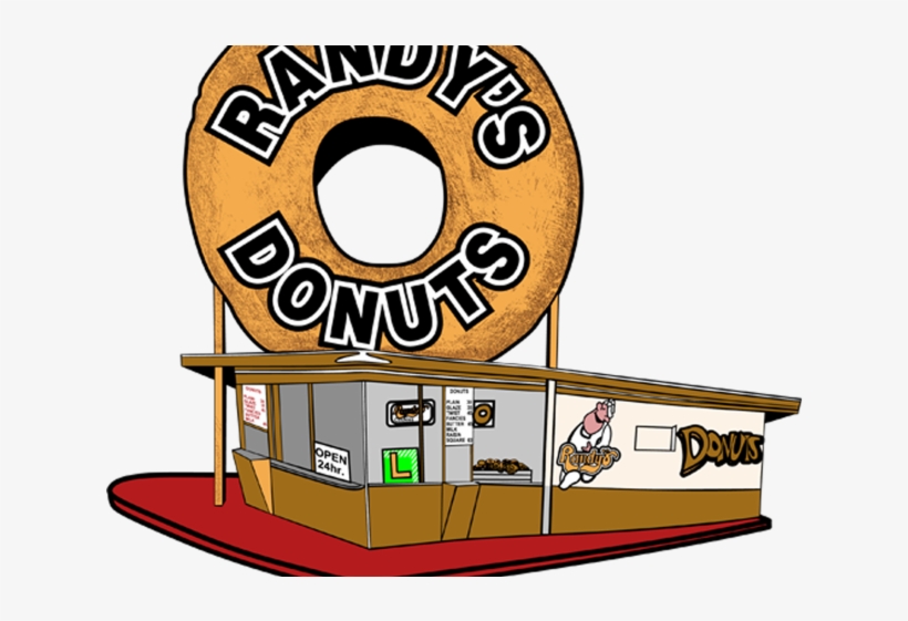 Doughnut Clipart Doughnut Shop - Randys Donuts Logo, transparent png #10060058