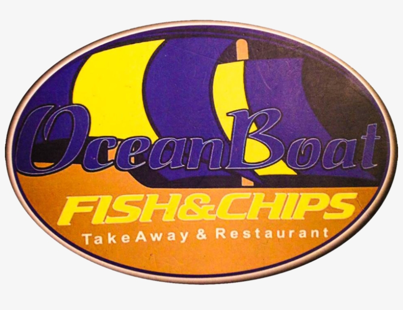 Ocean Boat Fish & Chips - Label, transparent png #10062125