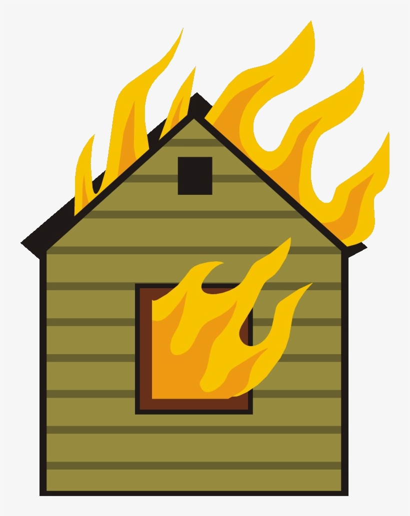 Fire House Clipart Collection Station On For Of Transparent - Cartoon Apartment On Fire, transparent png #10063402