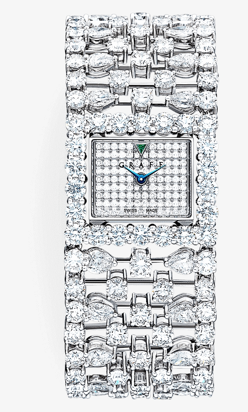 A Fully Set Lace Diamond High Jewellery Ladies Watch - Line Art, transparent png #10064261