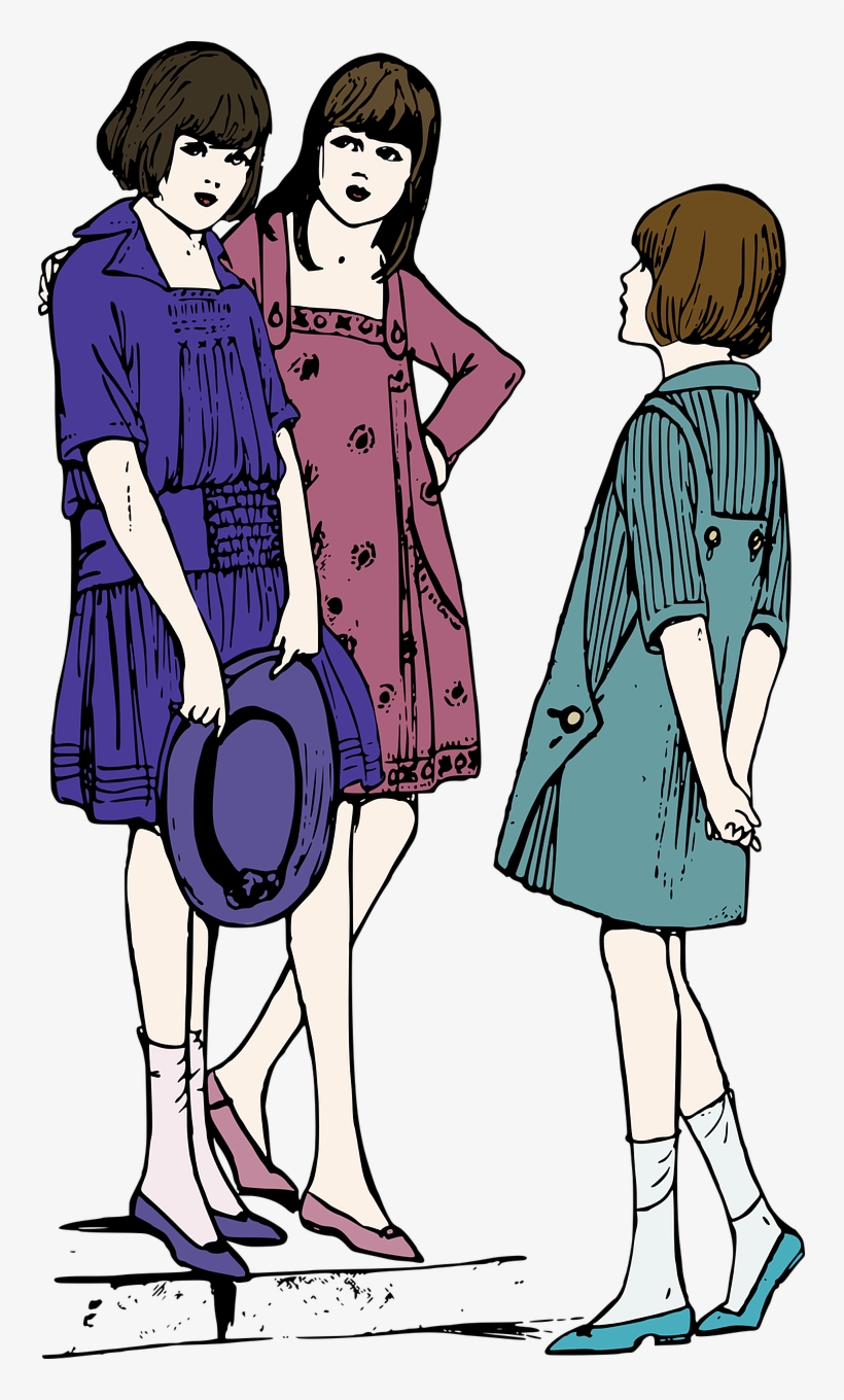 Color Colour Dress Fashion Girl Png Image - 三 人 女子 イラスト, transparent png #10065547