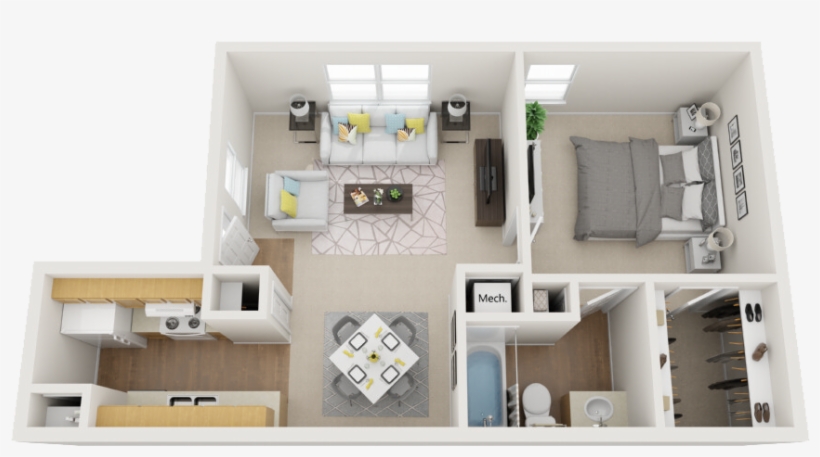 2 Bedroom/2 Bath - Floor Plan, transparent png #10066740