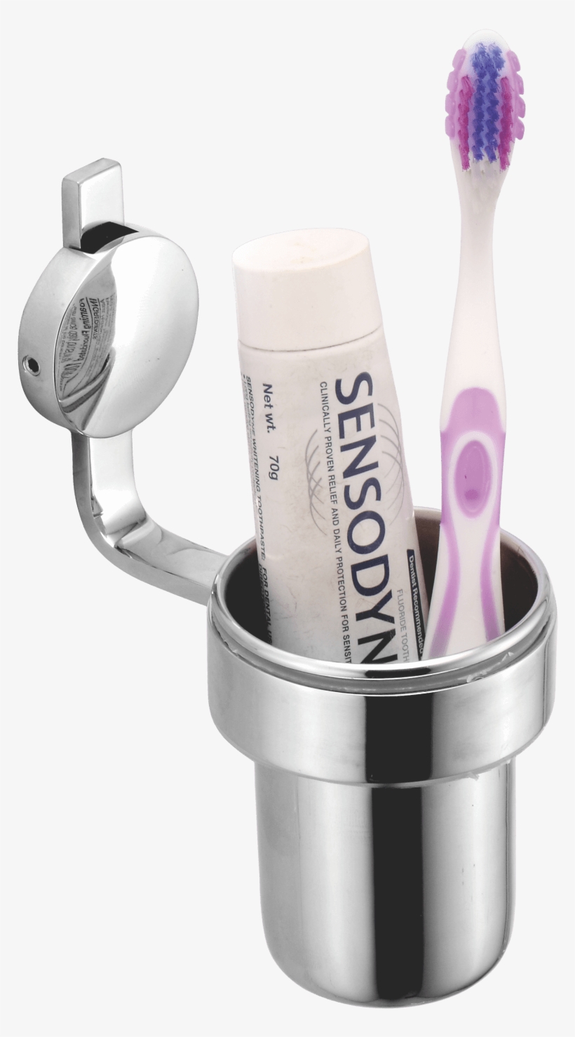 Tumbler Holder With Brass Glass - Makeup Brushes, transparent png #10066890