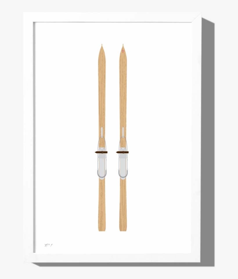 Vintage Skis Ii Art Print Roo Kee Roo - Ski, transparent png #10067089