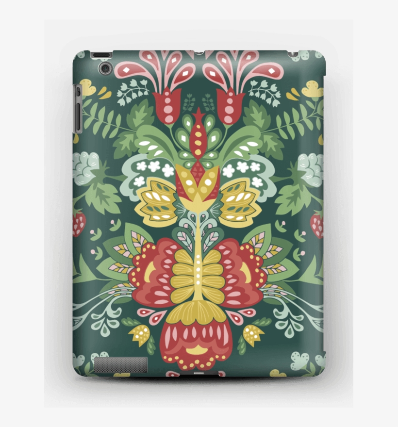 Green Flowers Case Ipad 4/3/2 - Wallet, transparent png #10067541