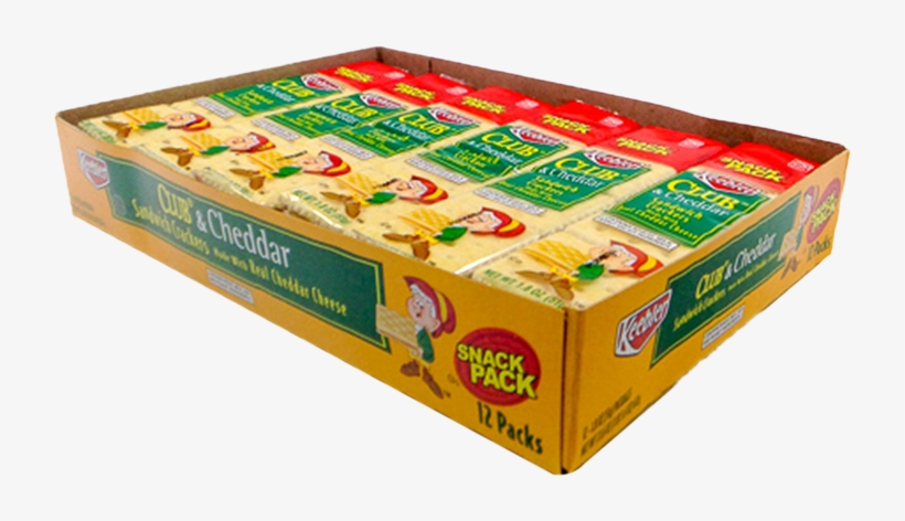 Keebler Club And Cheddar Sandwich Crackers 12 Pack - Food, transparent png #10067596