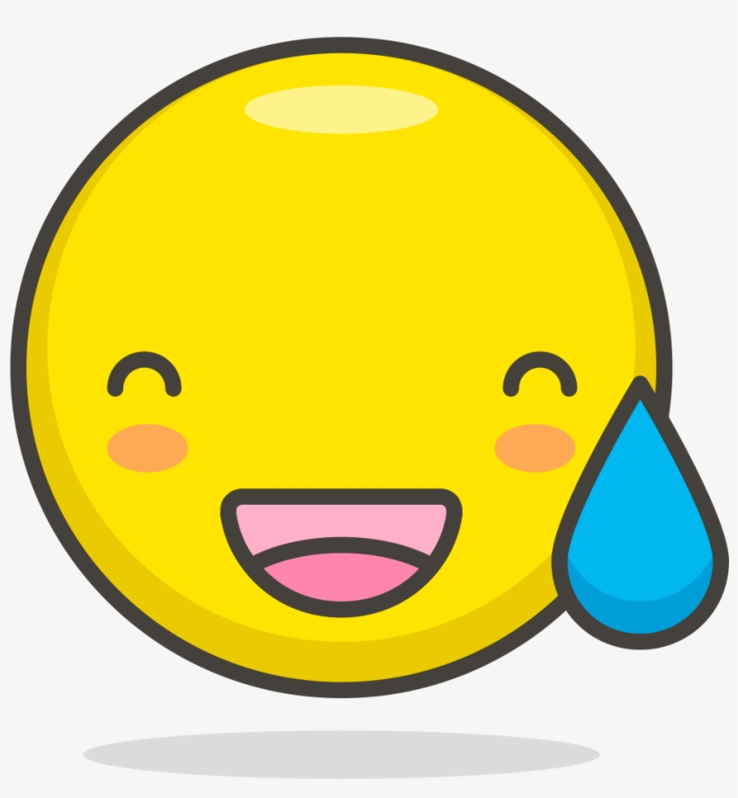 007 Grinning Face With Sweat - Smiley, transparent png #10067597