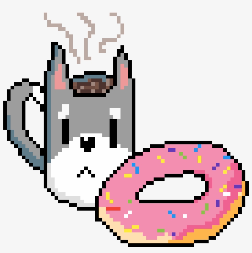 Donut - Donut Pixel Art, transparent png #10069233
