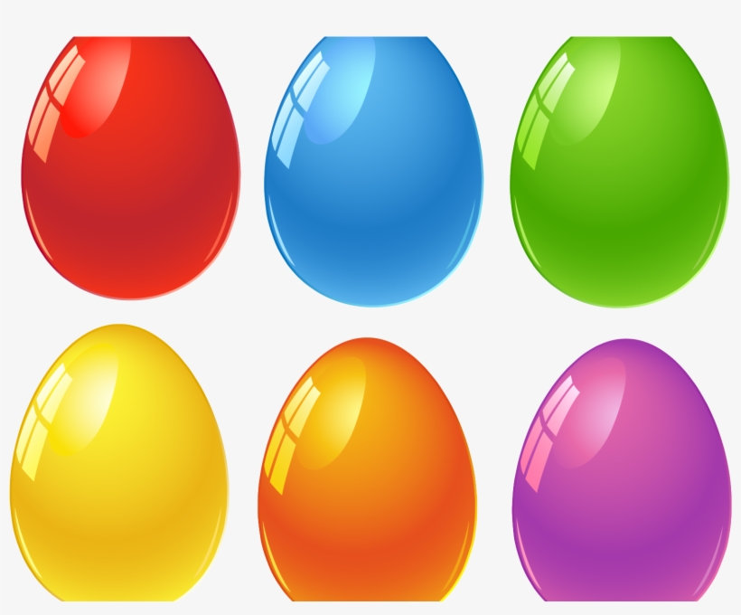 Colored Easter Eggs Printable, transparent png #10069306