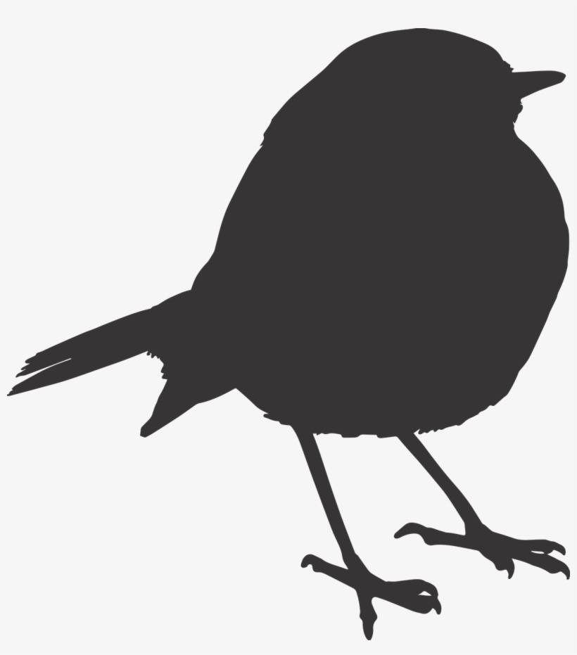 Bird Sparrow Silhouette Orange Png Image - Robin Bird Png, transparent png #10071821