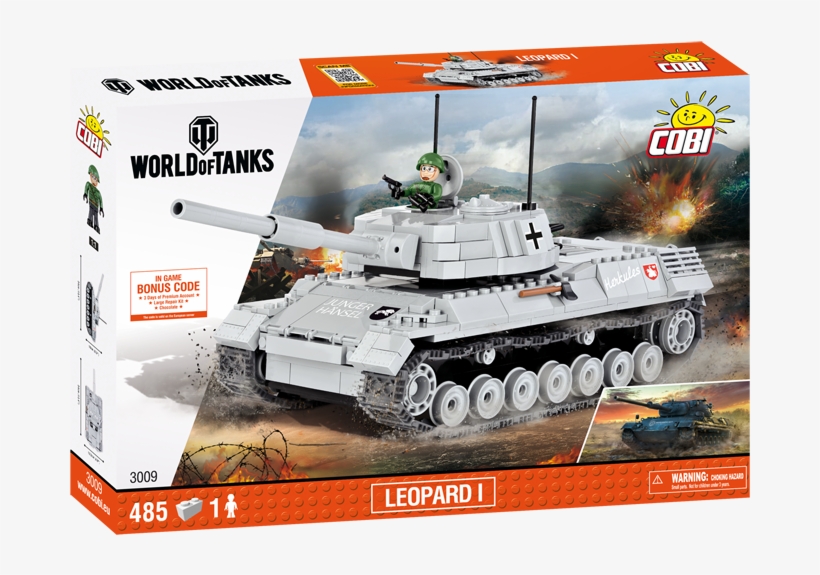 Cobi Small Army World Of Tanks 3009 Leopard I - Cobi World Of Tanks, transparent png #10072909