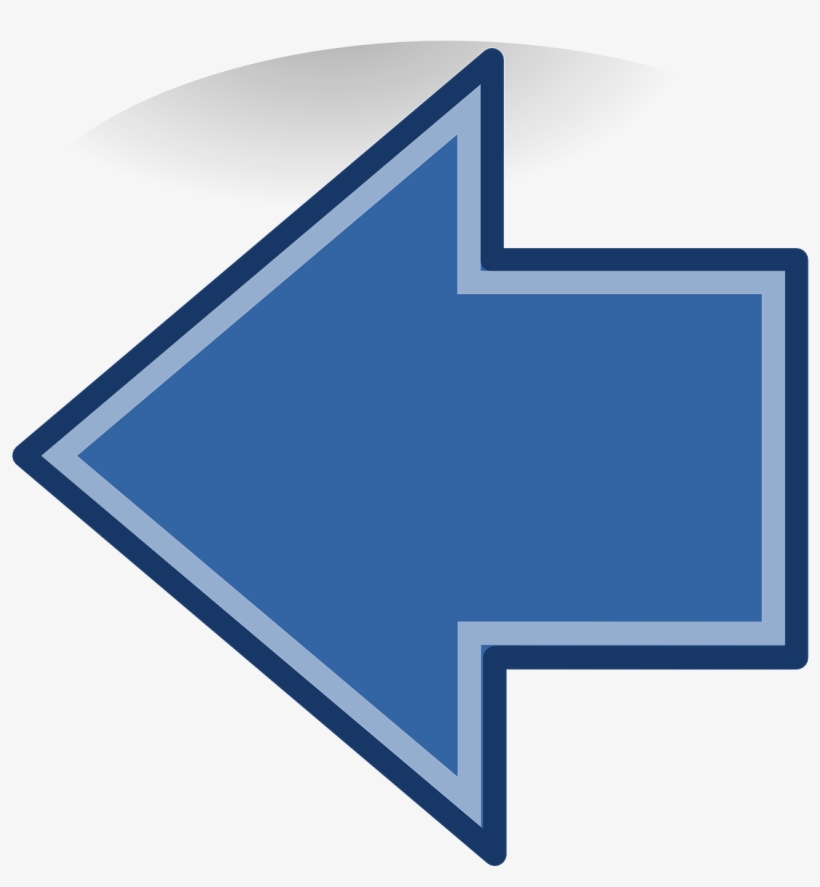 Arrow Left Blue Icon Button Png Image - Flecha Azul Izquierda Png, transparent png #10072983