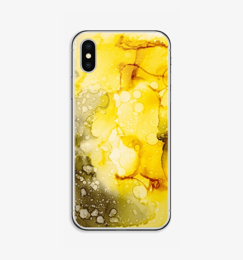 Yellow Color Splash Skin Iphone Xs - Mobile Phone Case, transparent png #10073157
