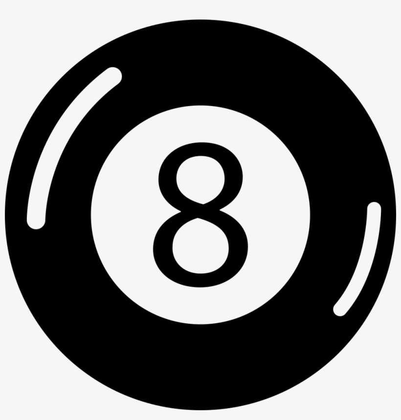 Eight Ball Billiards Comments - Instagram Button Png Black, transparent png #10076924