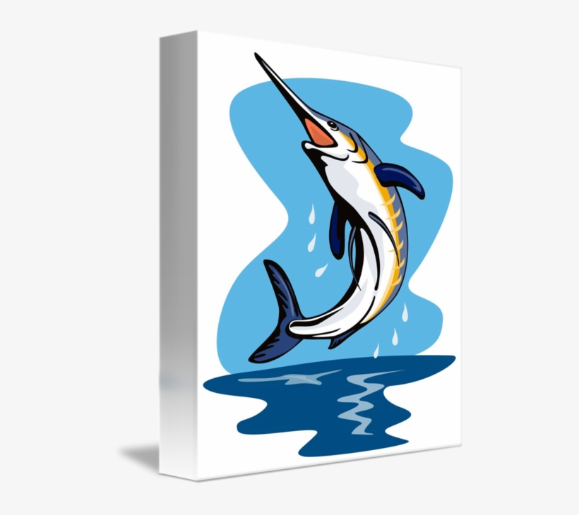 Marlin Clipart Long Fish - Blue Marlin Vector, transparent png #10076931