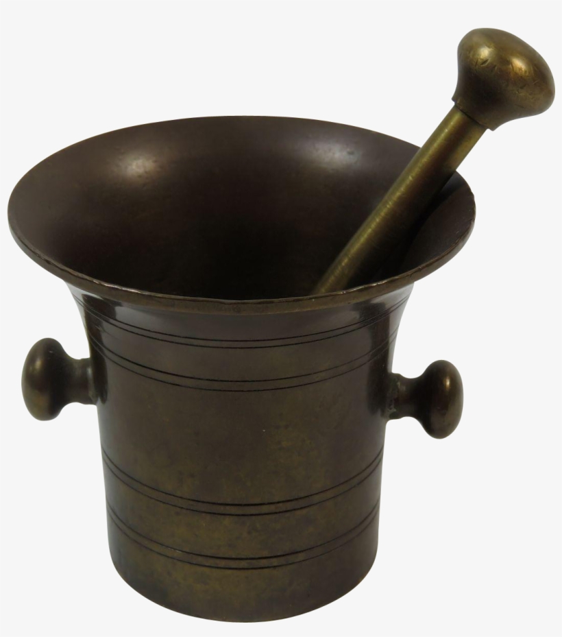 Mortar And Pestle Bronze Circa 1800s - Mortar And Pestle, transparent png #10077077
