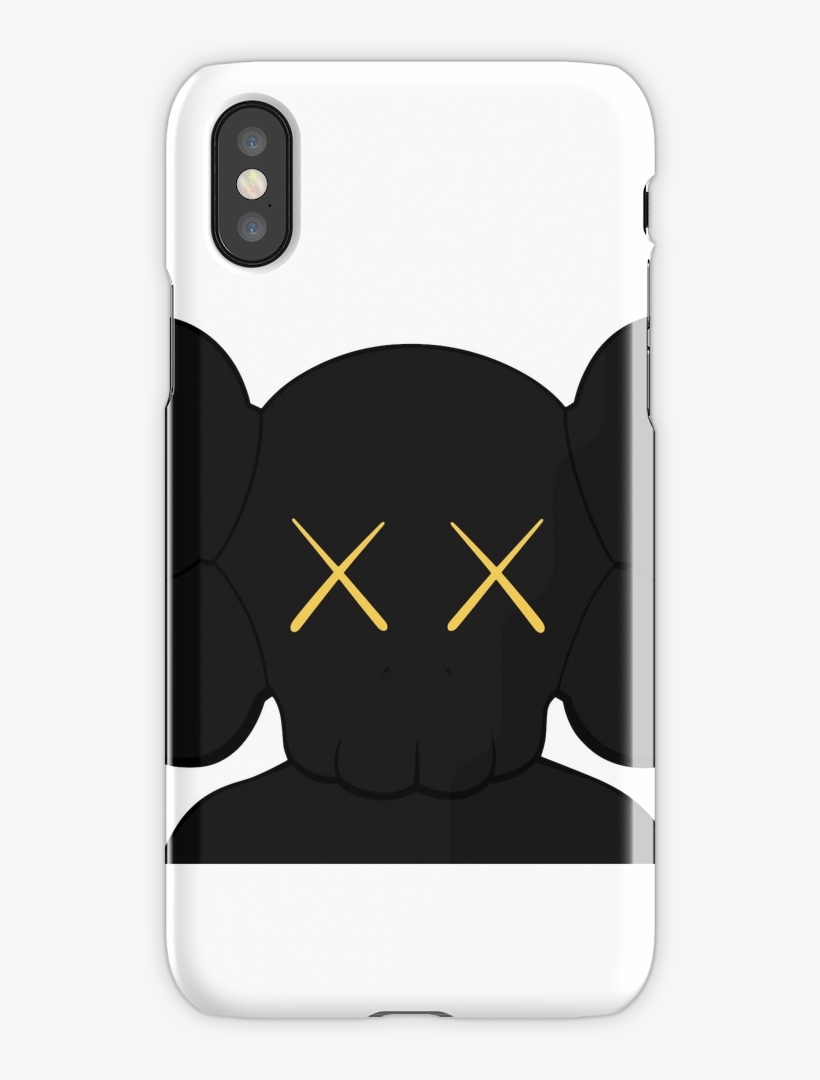 Kaws Companion Head Logo Black Gold Iphone X Snap Case - Kaws, transparent png #10077702
