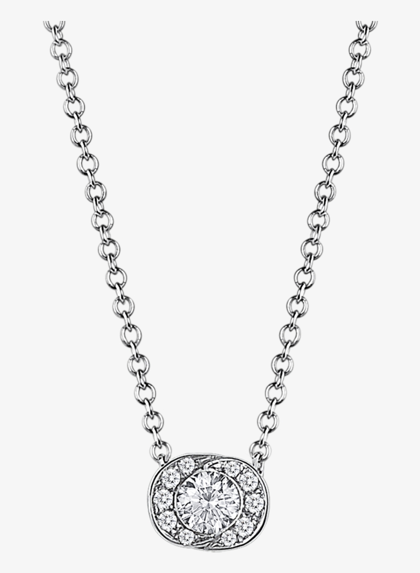 Incontro D'amore Necklace Necklace White Gold White - Solitaire Diamond Necklace, transparent png #10078040