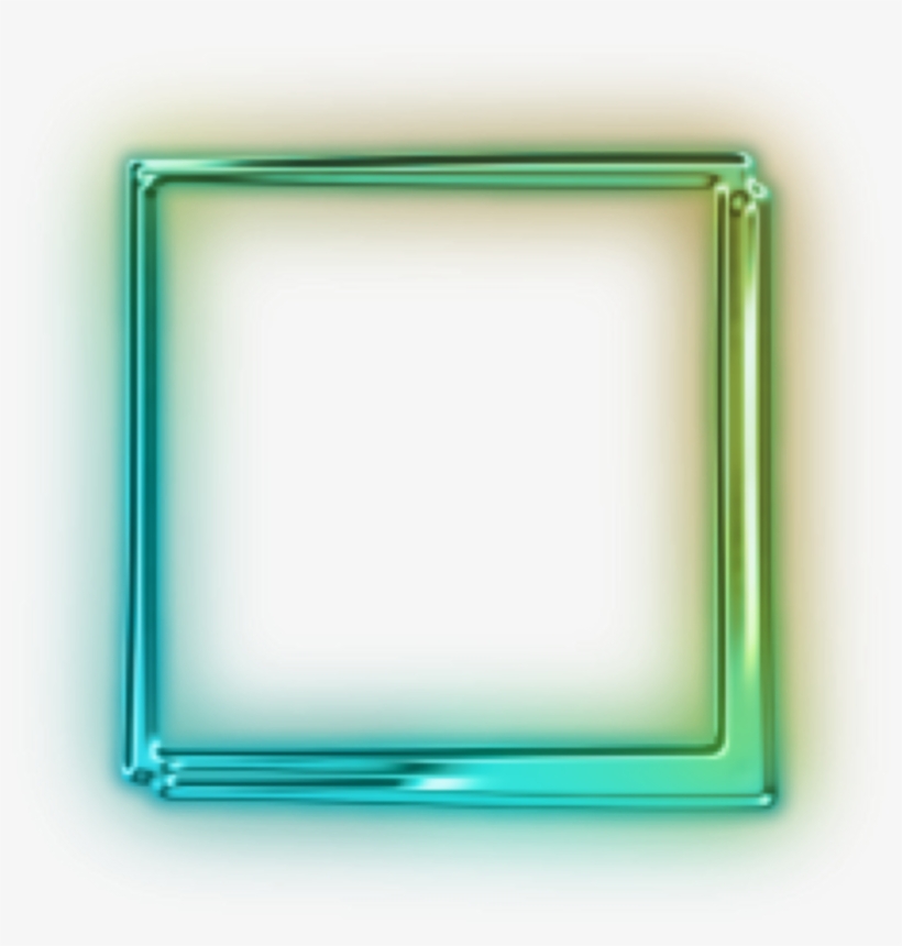 Quadrado Png With Transparent Background - Green Neon Square Png, transparent png #10080231