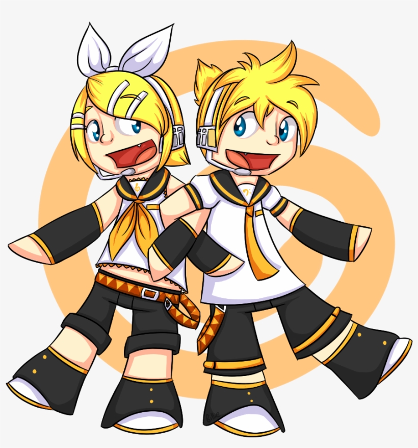 Kagamine Len And Rin - Cartoon, transparent png #10082487