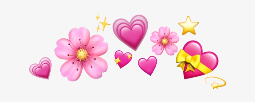 #aiphone #iphone #iphone Emoji #وردي #pink #black #اسود - Heart Emoji Crown Png, transparent png #10082717