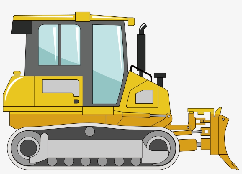 Clip Transparent Bulldozer Clipart Excavator - Png Construction Machine Clip Art, transparent png #10082828
