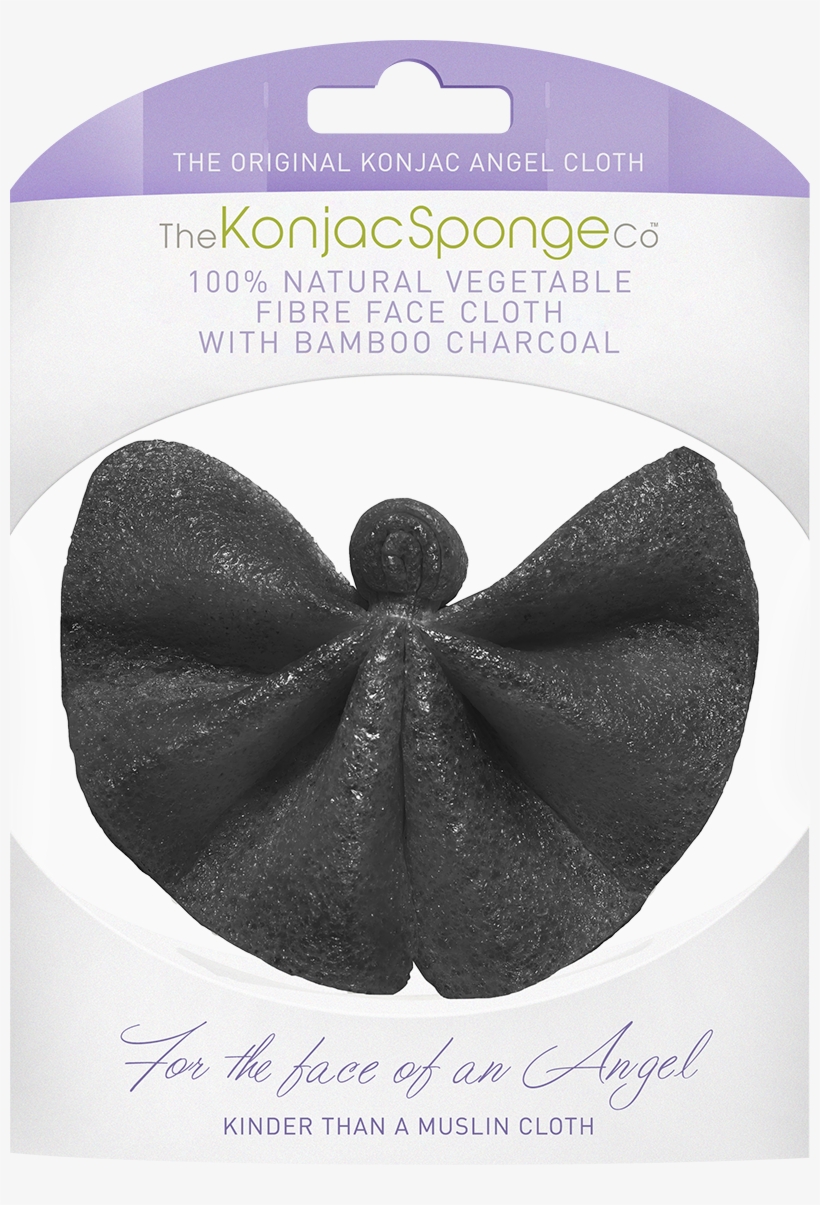 The Konjac Sponge Company Angel Cloth With Bamboo Charcoal, transparent png #10083210