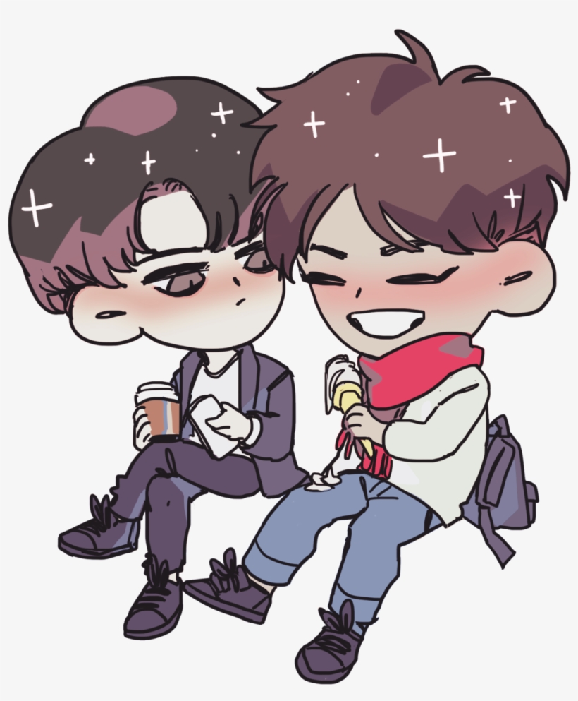 Made This Precious Commission Of Eren And Levi For - Cartoon, transparent png #10083697