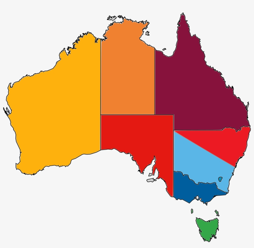 Ffa State Member Federations - Refugees In Australia Map, transparent png #10083743
