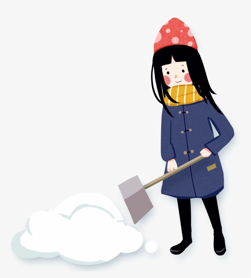 Cartoon Fresh Winter Shovel Snow Png And Psd - Snow, transparent png #10083932